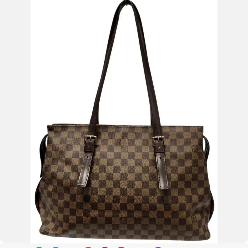 Louis Vuitton Paris Chelsea Damier Ebene Canvas‎ Tote  Brown